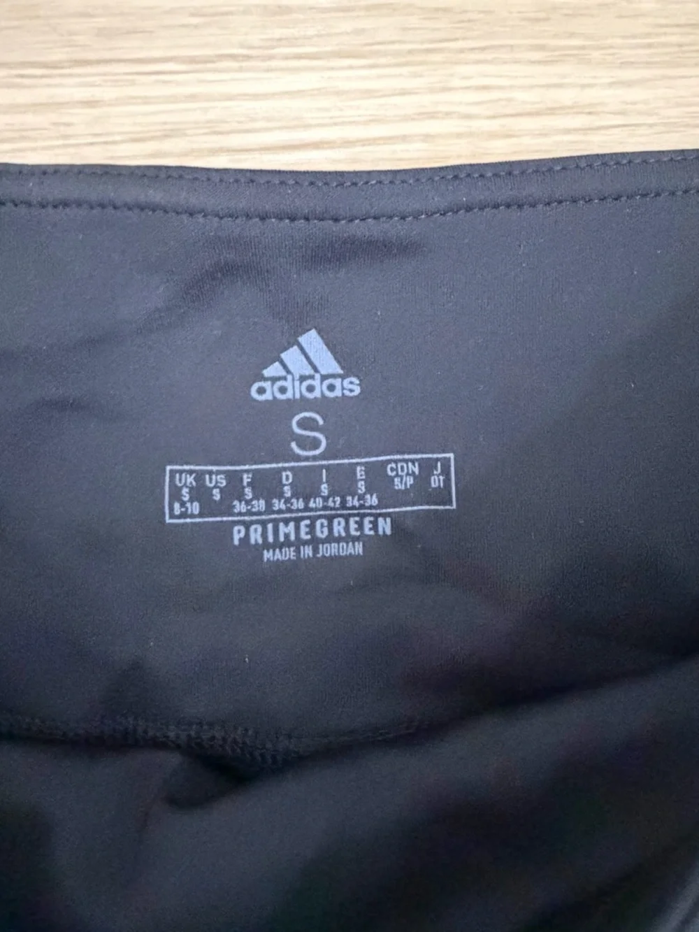 Adidas Throwback Womens Black Athletic Activewear Leggings with White Stripes - Picture 3 of 4